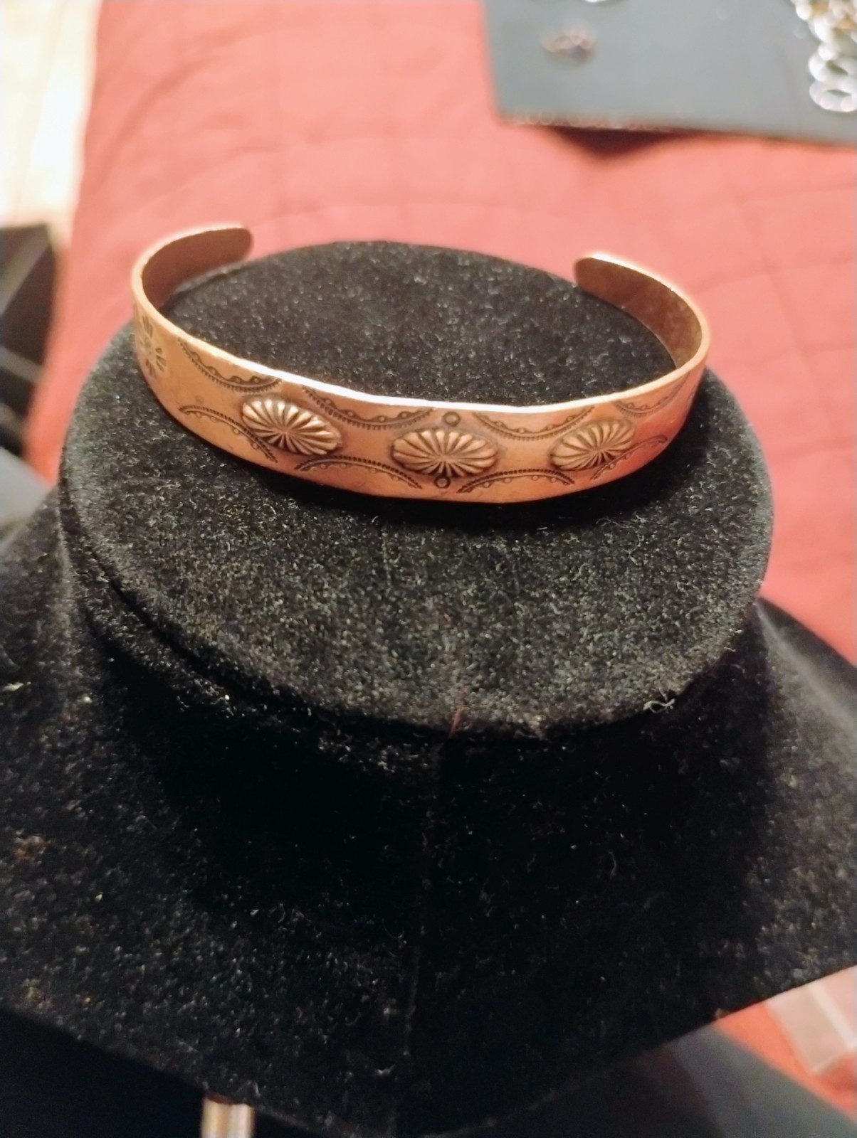 Small Copper adjustable Tribal Cuff Bracelet. - image 1