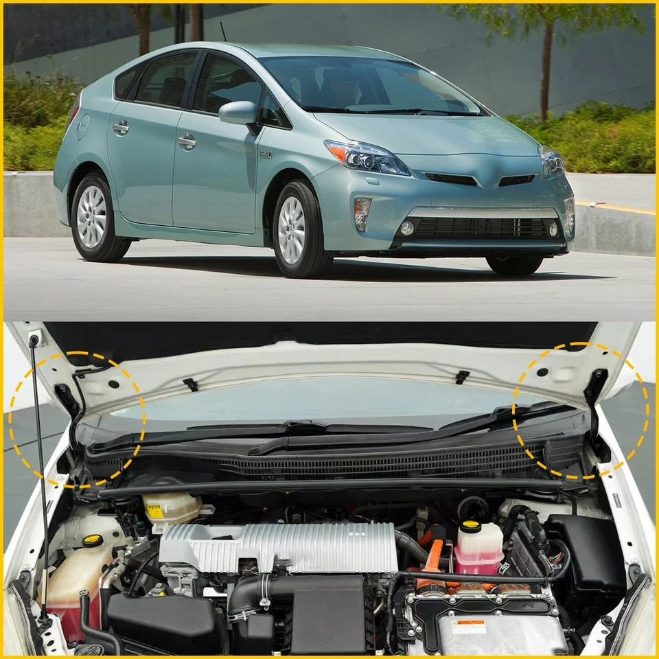 Par de bisagras de capó y conductor pasajero lado izquierdo derecho para Toyota Prius 2010-2015 Foto 4 de 4