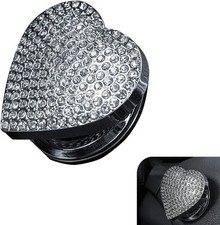 Heart Rhinestone Engine Start Button Cover, Crystal Push Start St Color: white