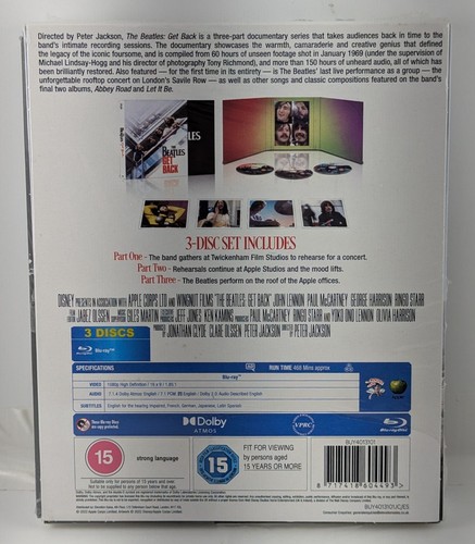 The Beatles Get Back Blu-Ray Collector's Set 2022 SEALED - Picture 2 of 5