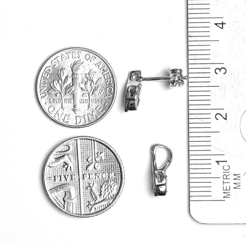 9ct White Gold Aquamarine Necklace Minimalist Marquise Blue Natural Gift - Image 4 of 4