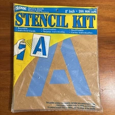 Headline Sign Stencil Kit, 8 Inch Letters, Reusable, Individual Cards, New