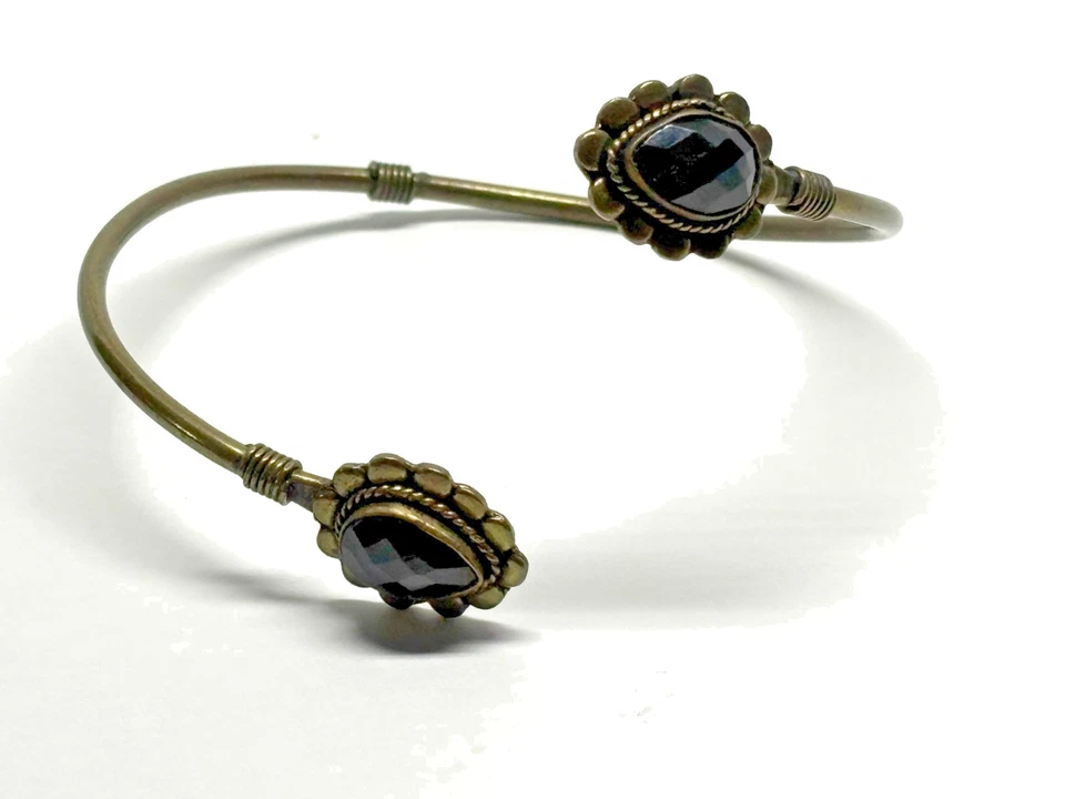 黄铜金属手镯手链泪珠形玻璃口音 — 第 3/4 张图片