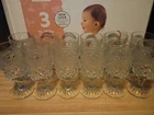 Set of 12 Vintage Anchor Hocking WEXFORD 6-5/8" Water Goblets, Wine Glasses