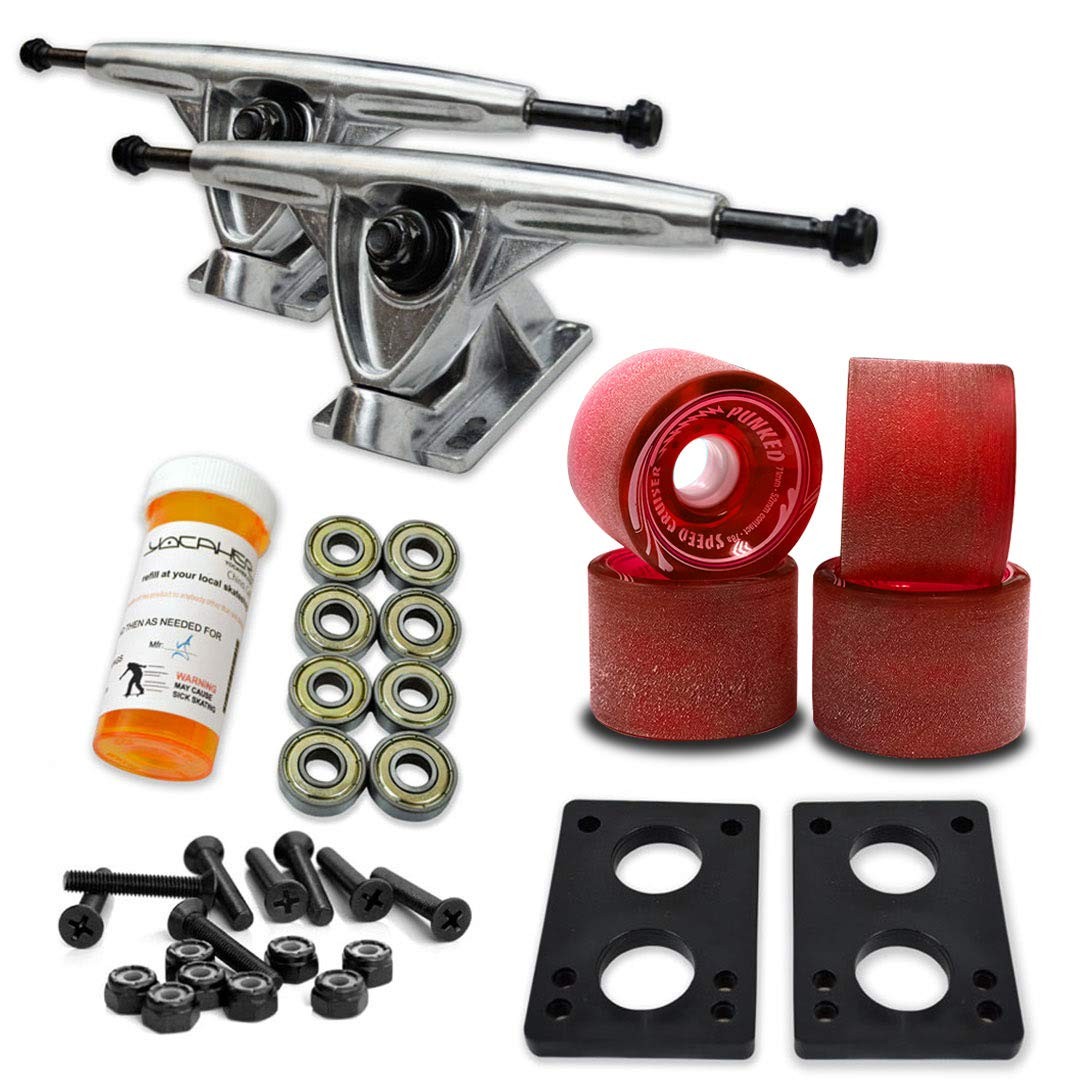 Trucks Combo Set 71mm Wheels + 7"/180mm Heavy Duty Alumi...