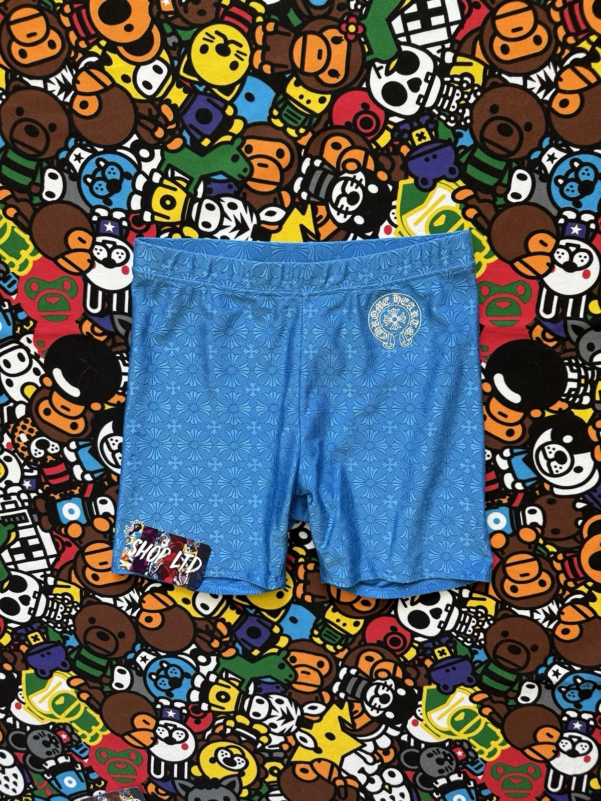 Chrome Hearts Women’s Blue Biker Shorts