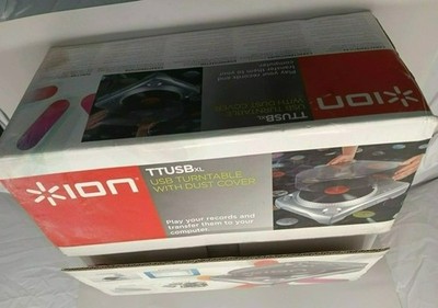 Ion TTUSBXL USB Turntable With Dust Cover-New Open Box