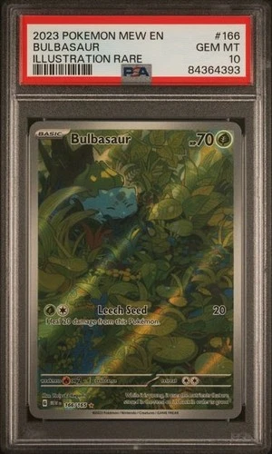 Pokémon Bulbasaur SV3.5 166/165 Illustration Rare 151 PSA 10