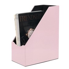 Magazine File Holder, Leatherette Desktop Document Organizer, Home Office Pap...