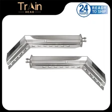 30" Stainless Steel Angled Mud Flap Hangers 1-1/8" Bolt Spacing Spring Loaded