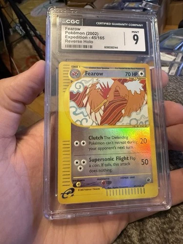 CGC 9 MINT Fearow 2002 Expedition 45/165 Reverse Holo Pokemon Card