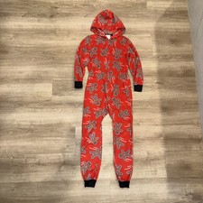 Komar Kids Gingerbread Pajamas 7/8 Hooded Zip Fleece Xmas Holiday PJs
