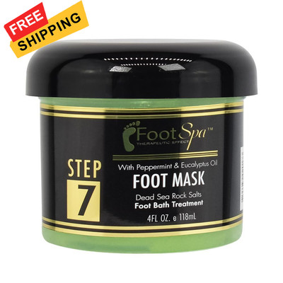 FOOT SPA   Creme-Maske für Fuß, 118 ml mit Pfefferminze und Eukalyptusöl  ... 