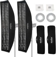 2PCS Fw30X120Cm/12 X47 Bowens Mount Strip Honeycomb Grid Softbox,Detachable Stri