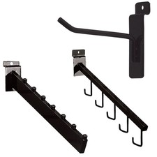 SSWBasics Slatwall Hook Variety Pack (5 Four" Hooks, 4 Waterfall Hooks)