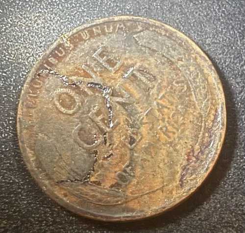 1935 Lincoln Wheat Cent Dateless ~ Lamination ~ Off Center Errors