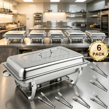 Chafing Dishes for Buffet Set, Stainless Steel Food Warmer, 1/2/4/6 Pack