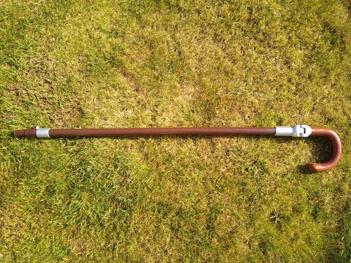 VINTAGE LEATHER SHOOTING STICK 83CMS LONG MADE IN ENGLAND - Picture 15 of 17