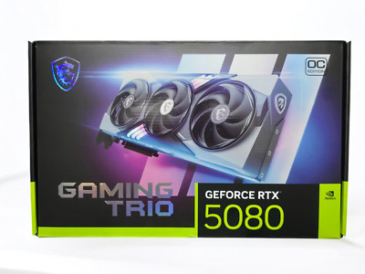 MSI GeForce RTX  5080 16G GDDR7 GAMING TRIO OC, NVIDIA DLSS 4 - Nickel-plated  