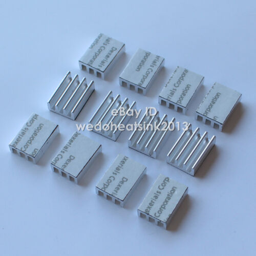 100pcs 16*11*5mm Extruded CPU Aluminum Heatsink 16x11x5mm With Thermal Tape - Afbeelding 4 van 8