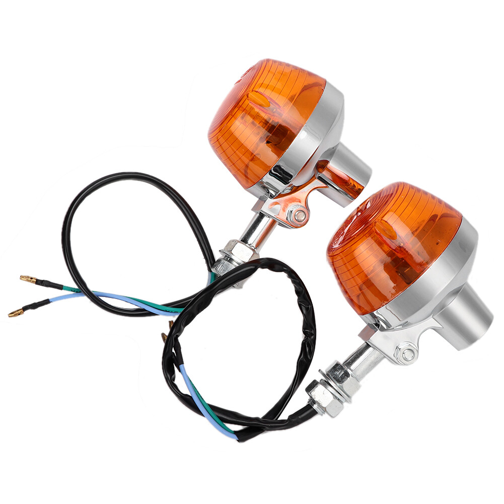 2x Motorcycle Turn Signal Lights - Halogen Indicator Lamps For Honda XR650L 1993-2021