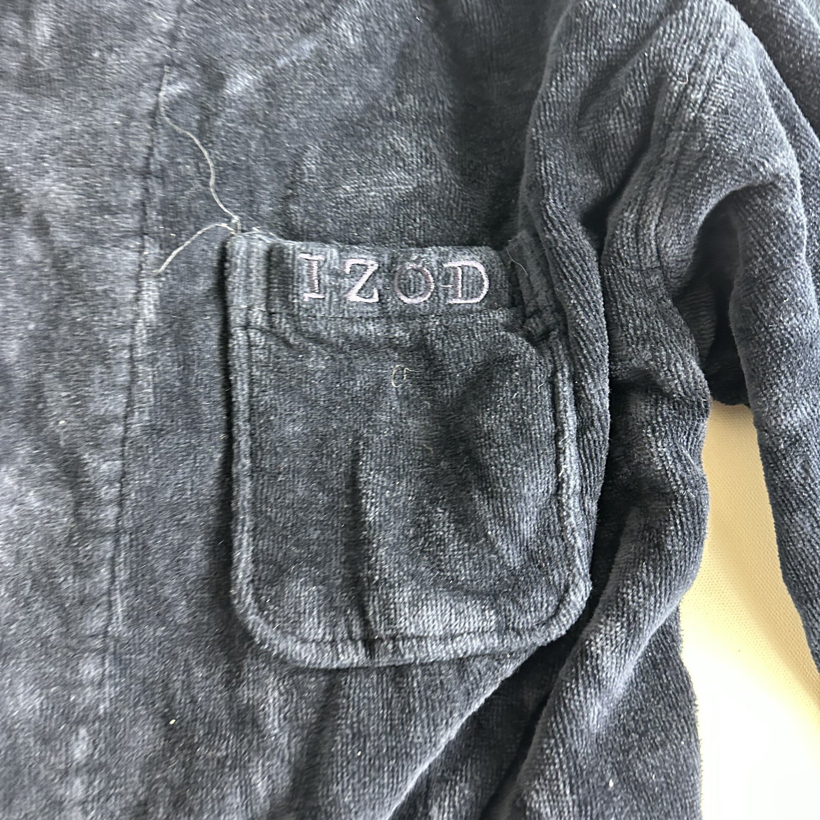 IZOD sleepwear Blue Robe Bathrobe Size Large 100 Cotton Belt Casual eBay