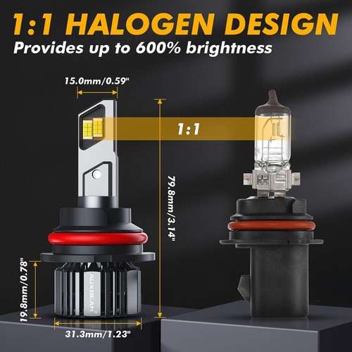 AUXBEAM Canbus LED Headlight High Low Fog Lights White For 2007-2012 Suzuki SX4 - Foto 8 di 12