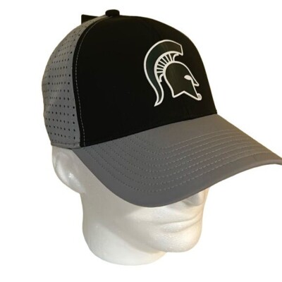 MSU Michigan State Spartans Hat Coaches Black SnapBack Golf Colosseum Vented New