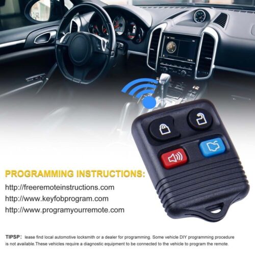 2 Pack Keyless Entry Remote Control Key Fob Transmitter Alarm 4Button For Ford - Picture 9 of 12