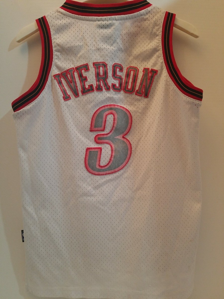 ALLEN IVERSON PHILADELPHIA SIXERS 76ers REEBOK SEWN STITCHED