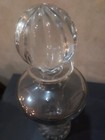 Towle Cut Glass Crystal Decanter Hourglass Shape Eames Style Large Stopper — photo 6