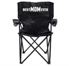 Best Mom Ever Folding Camping Chair with Carry Bag