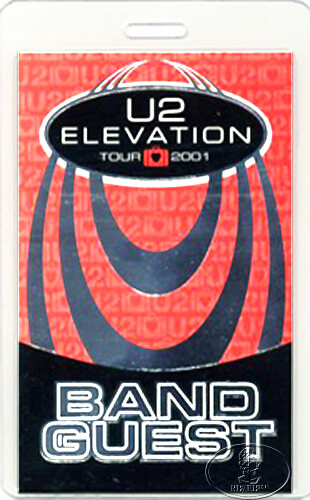 U2 2001 ELEVATION LAMINADO BACKSTAGE PASS banda invitado rojo - Imagen 1 de 1