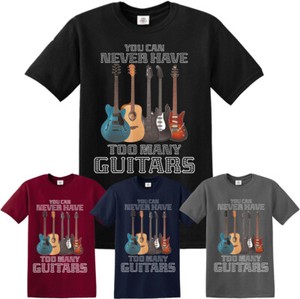 T-SHIRT Too Many Guitars Said No One Ever Chitarra Rock - Foto 5