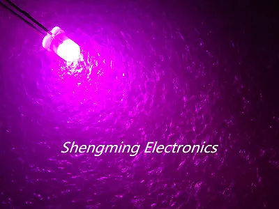 SMW 100pcs F3 3mm Pink Round LED Light LED diffused fog