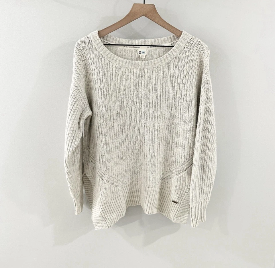 Suéter TOMS Grueso Tejido Gris Talla XL Foto 3 de 4