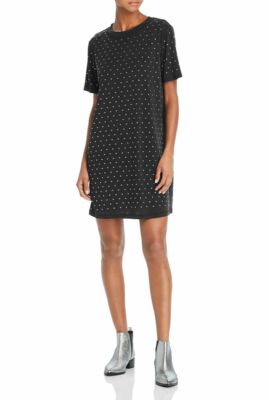 New $368 Splendid Women'S Gray Studded Short Sleeve Jersey T-Shirt Dress  Size S | eBay