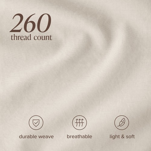 Bare Home 100% Organic Cotton Percale Sheet Set - 300 Thread Count - Lightweight - Picture 53 of 119