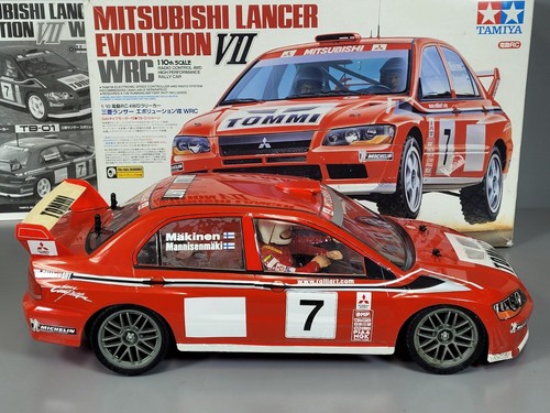Tamiya 1/10 R/C Mitsubishi Lancer Evolution EVO 7 VII WRC TB-01 Chassis + Servo - Picture 10 of 24