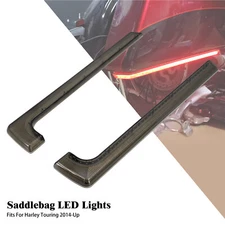 Saddlebag Side Marker Accent w/ Smoke Lens Running Turn Signal Brake LED Light