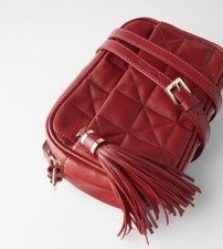 Zara  Quilted Leather Crossbody Bag Nwt