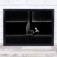 Man Street Urban London Graphic Dark Low Key Low-Key England Wall Art Print