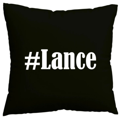 Kissenbezug #Lance I love Lance Schwarz 113702