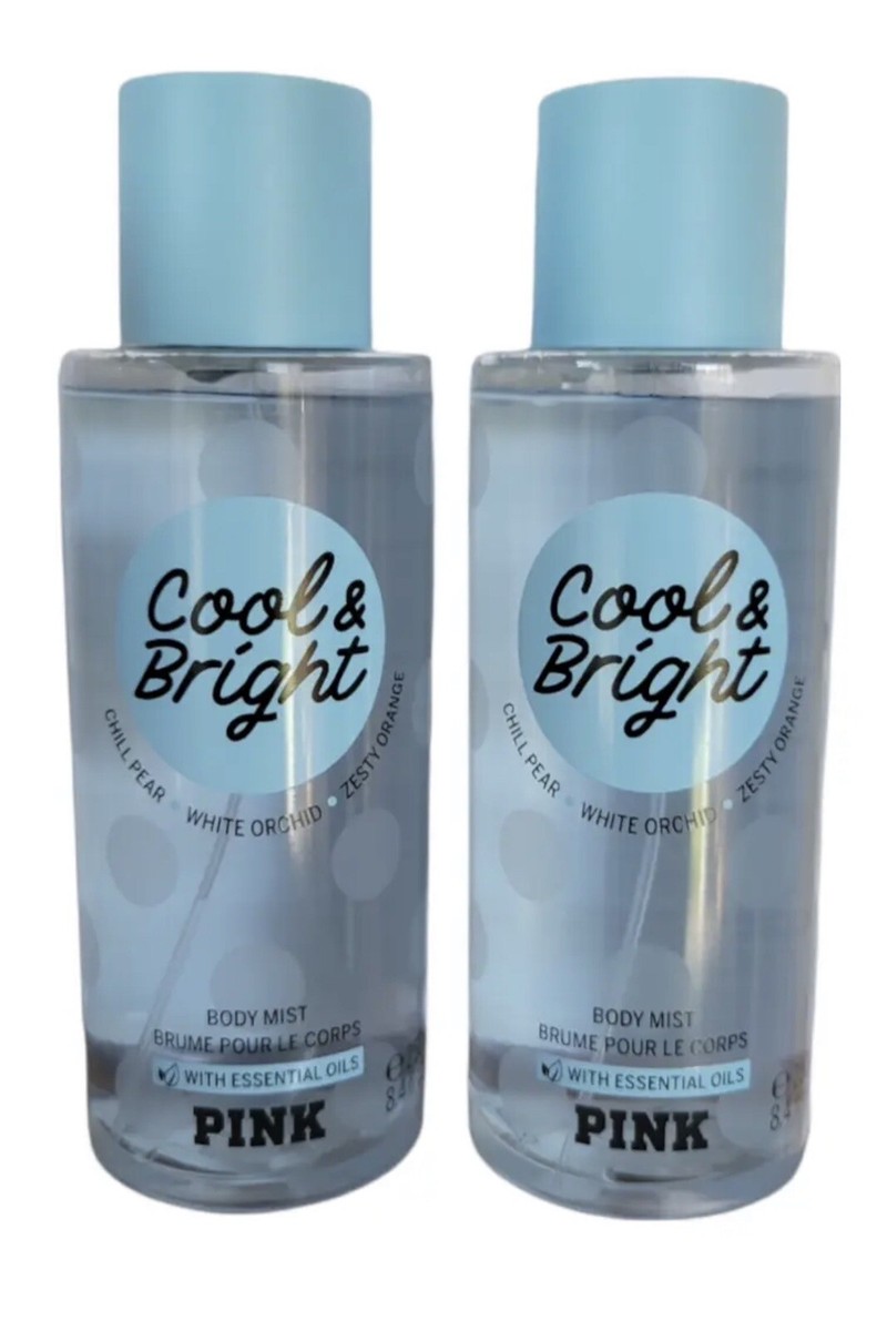 2 NEW VICTORIA'S SECRET PINK Cool & Bright BODY MIST SPRAY