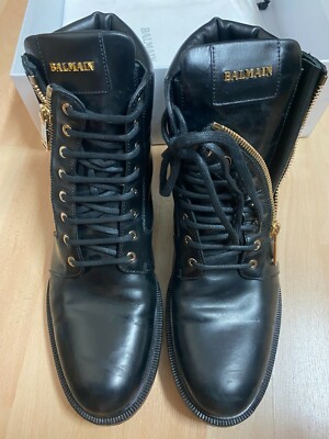 Balmain Black Army Ranger Zip Boots UK 10 EU 44 | eBay