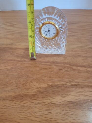 Waterford Crystal Small Gold Rimmed Dome Carriage Clock - Picture 6 of 6