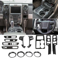 Carbon Fiber Full set Interior Decor Trim Kit Cover For Ford F150 Raptor 09-14