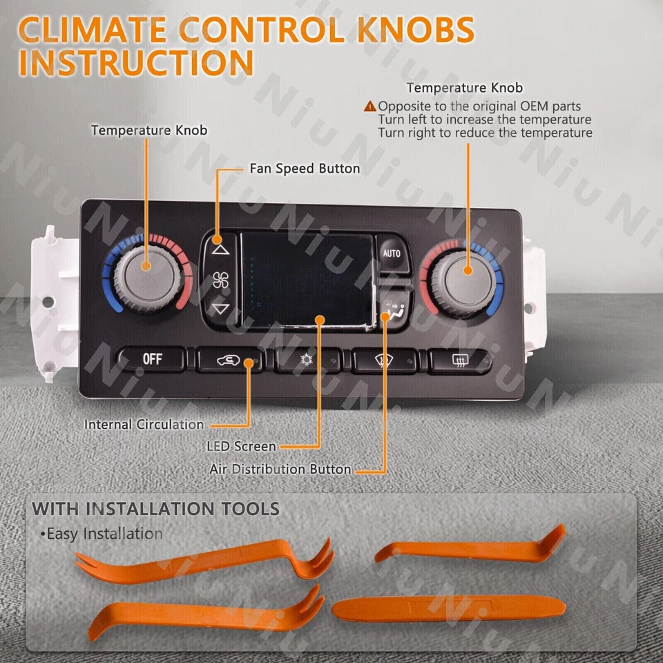 Control de clima de calefacción de aire acondicionado para Chevy Silverado GMC Sierra 1500 2500 2003-2004 Foto 3 de 4
