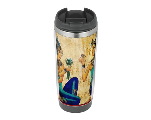Aincent Egyptian Artwork - Travel Mug, Thermal Insulated Coffee Cup