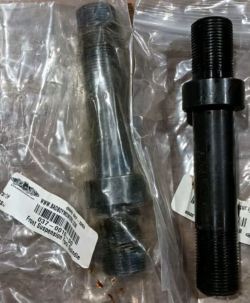 2) Bad Boy Front Suspension Fork Spindle Part #037-0010-00 2) Bad Boy Front Suspension Fork Spindle Part #037-0010-00